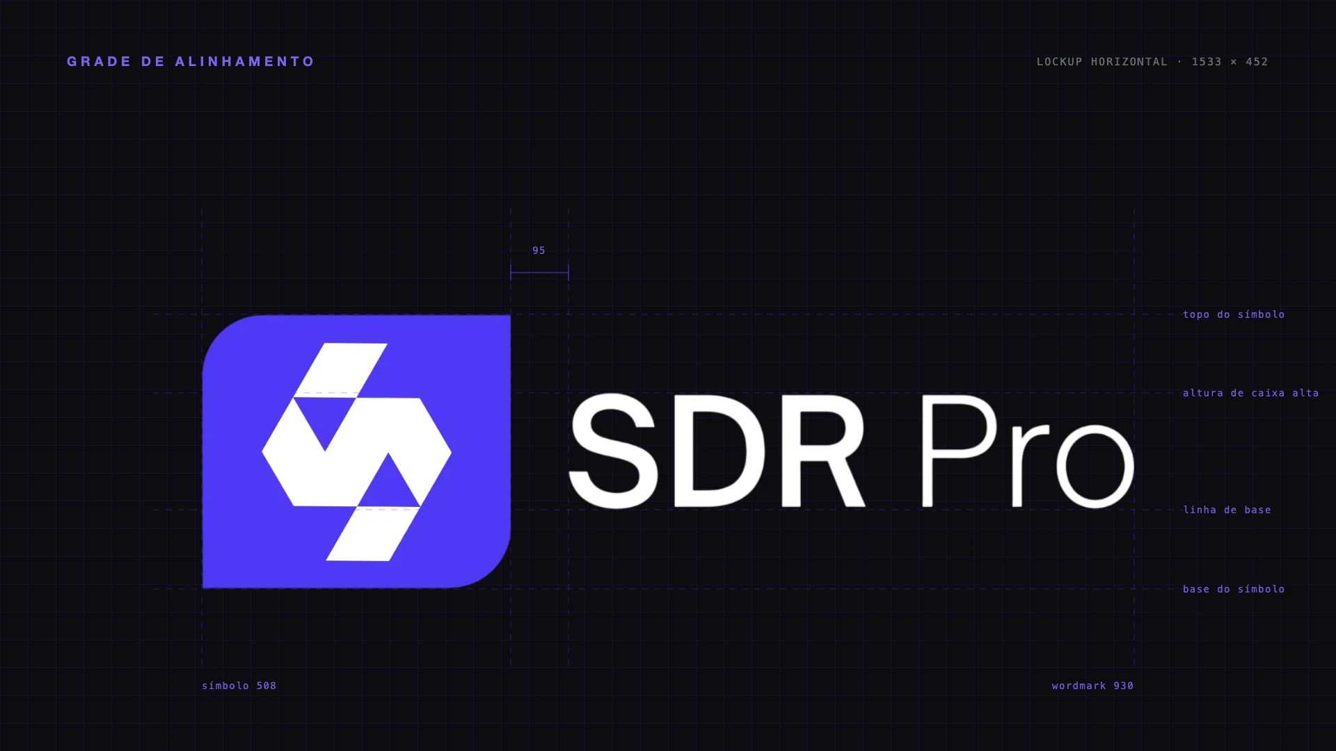 Alinhamento da assinatura horizontal da SDR Pro